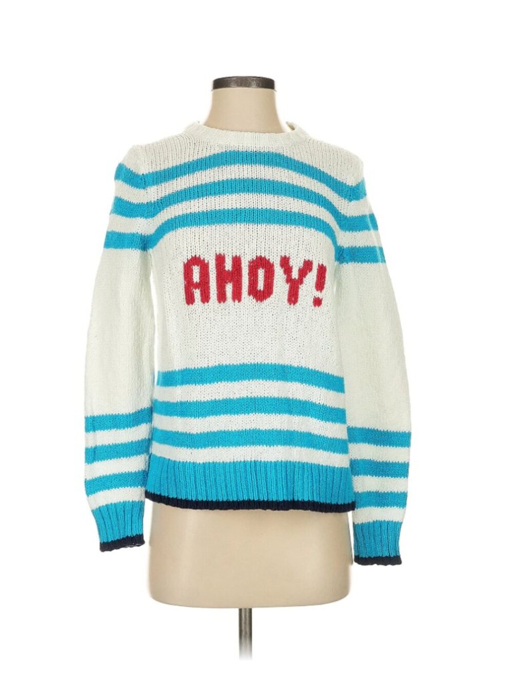 Court & Rowe AHOY Cotton Stripe Nautical Sweater - Small